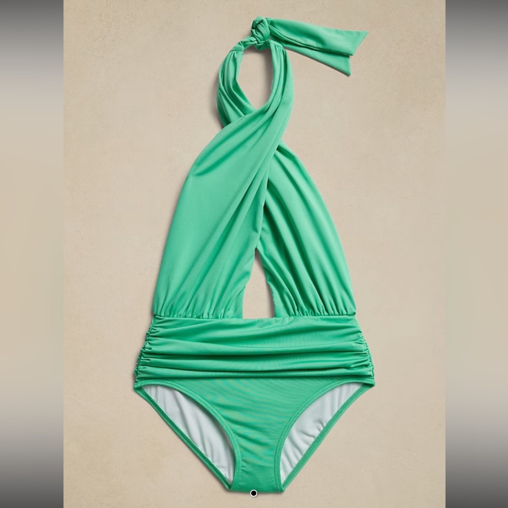 Banana Republic Factory Green One-Piece Swimsuit